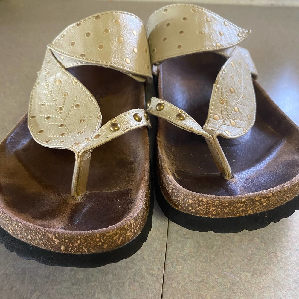 Birkenstock Betula Cream Coastal Grandma Granola Lagenlook Bombay Leaf Sandals - Picture 2 of 9